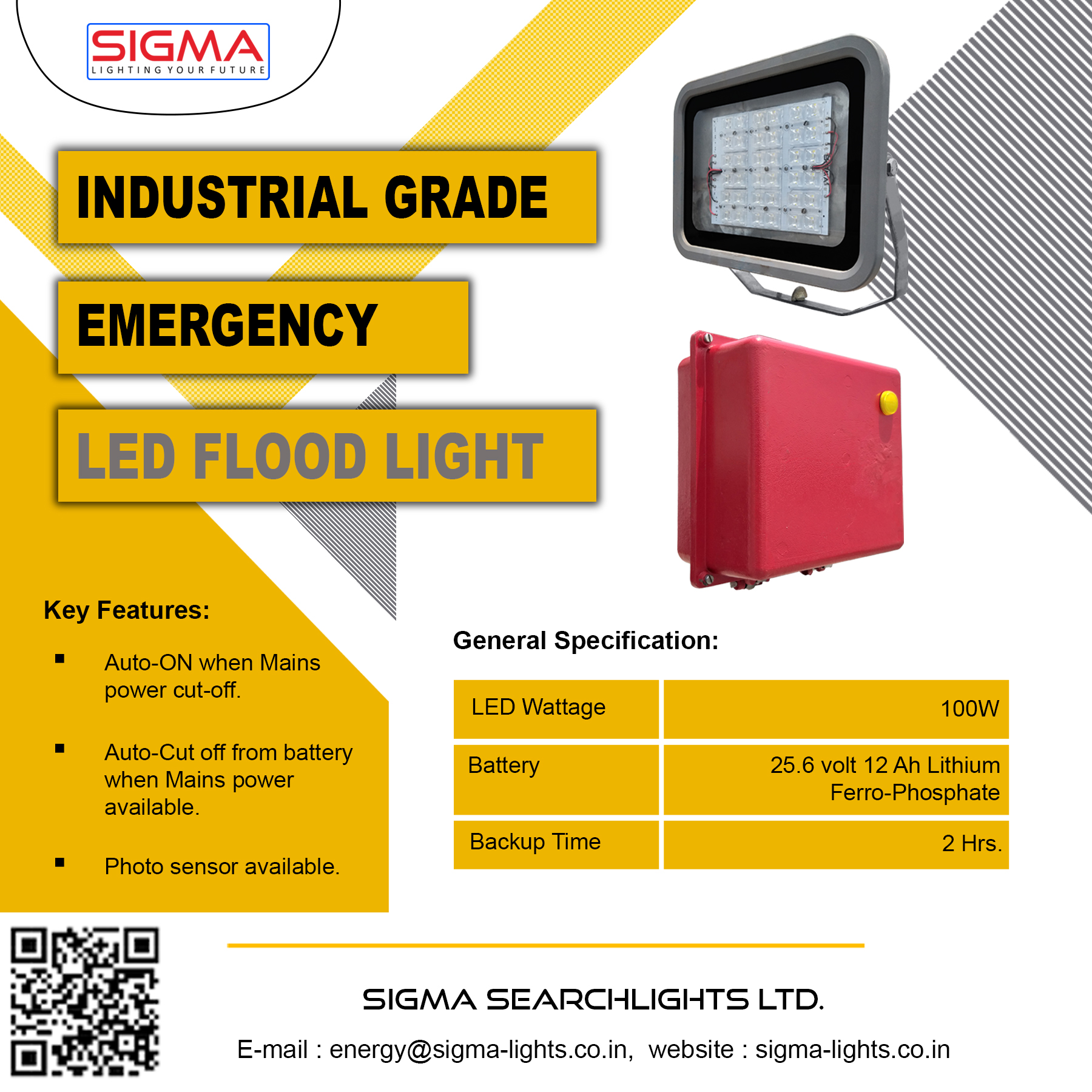 Industrial Grade Emergency Flood Light