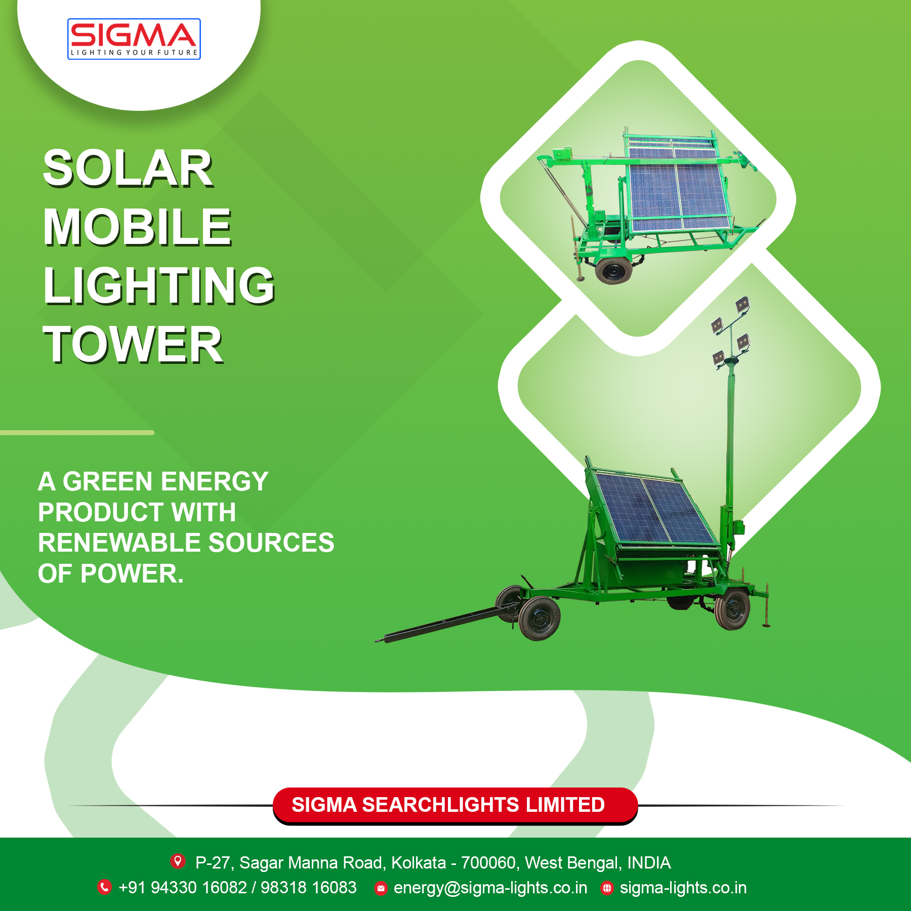 Solar Mobile Lighting Tower